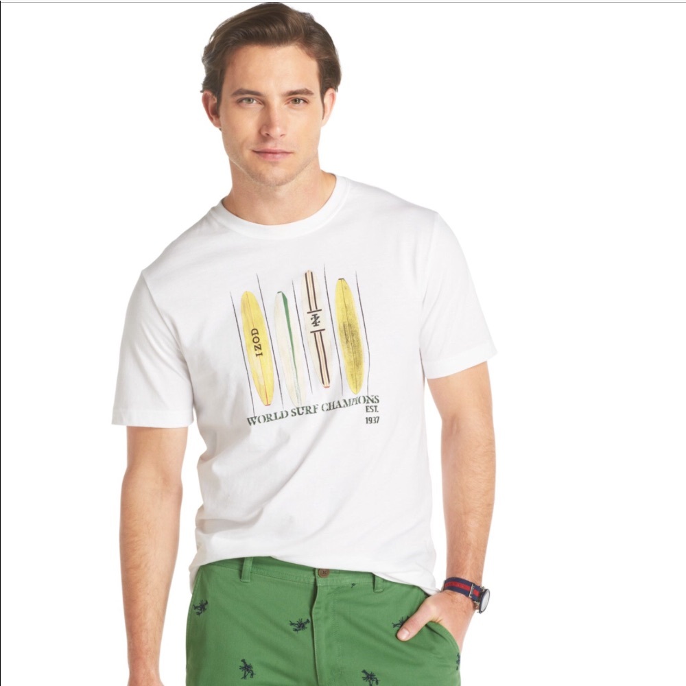 Izod Men's White Surf T large